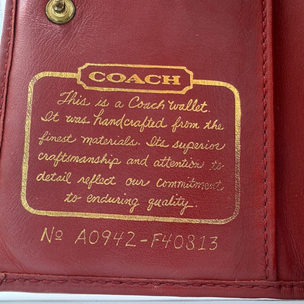 Coach Legacy 65 Anniversary Red Zip Wallet - Picture 4 of 4